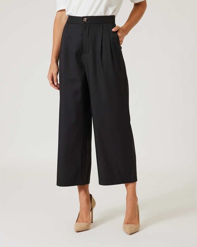 Culotte schwarz damen hose - schwarz,