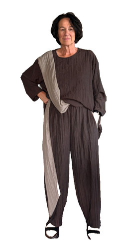 Designer ballon hose braun - 1/1,