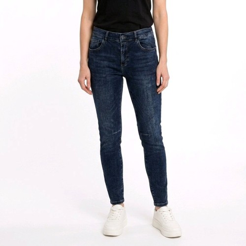 Damen jeanshose dunkelblau - jeanshose,