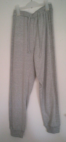 Hellgraue strickhose mit - hellgraue,