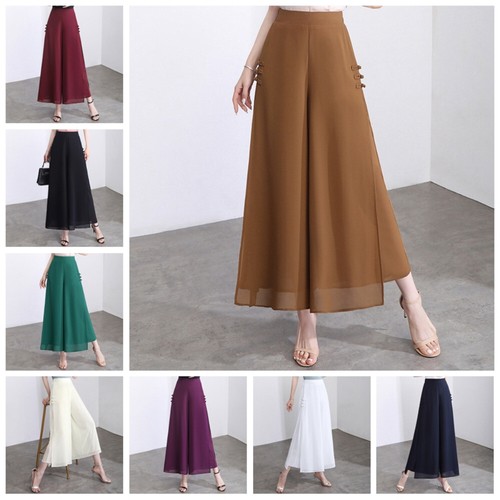 Chiffon damen culottes palazzo - damen,